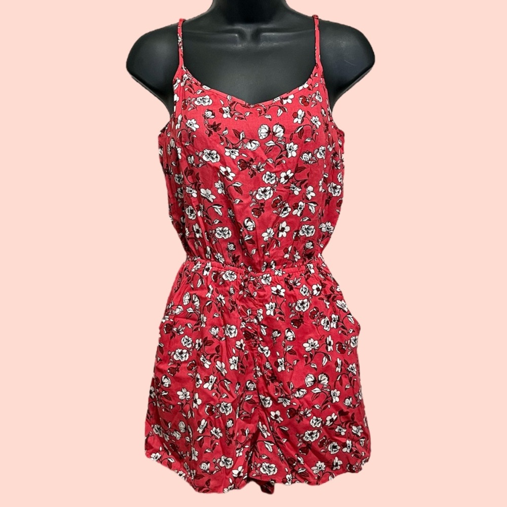 H&M Pink Floral Strappy Romper NWT – Size Small